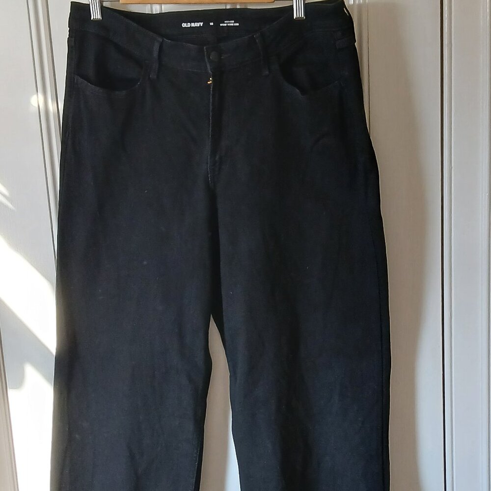 Old Navy Wow wide leg black jeans size 16